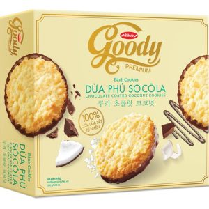 Bánh quy dừa phủ socola Bibica Premium hộp 228g