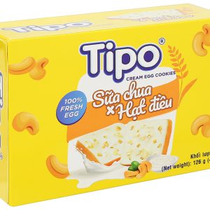 Bánh trứng sữa chua rắc hạt điều Tipo hộp 126g